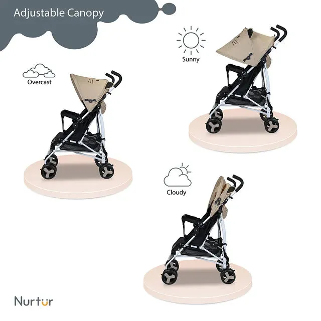 Nurtur Luca Cat Lightweight Stroller (Beige)