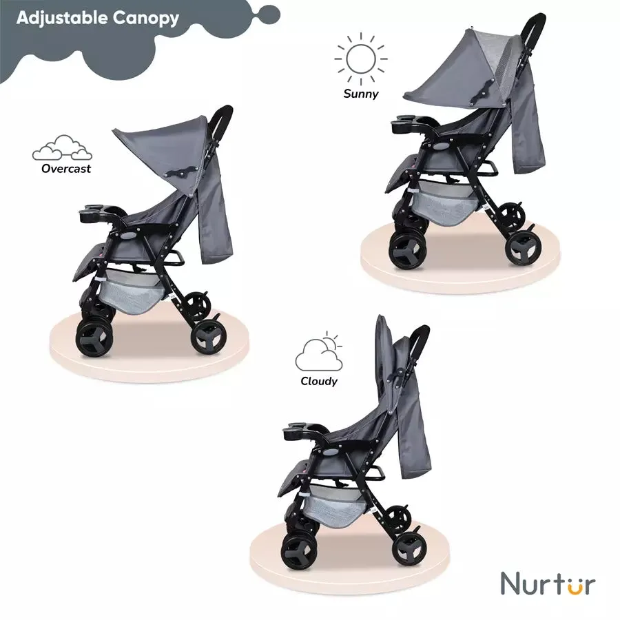 Nurtur Ryder Lightweight Baby Stroller (Grey)