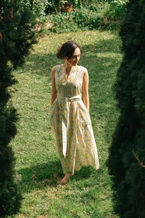 Organic Cotton Maxi Dress in Summer Florals