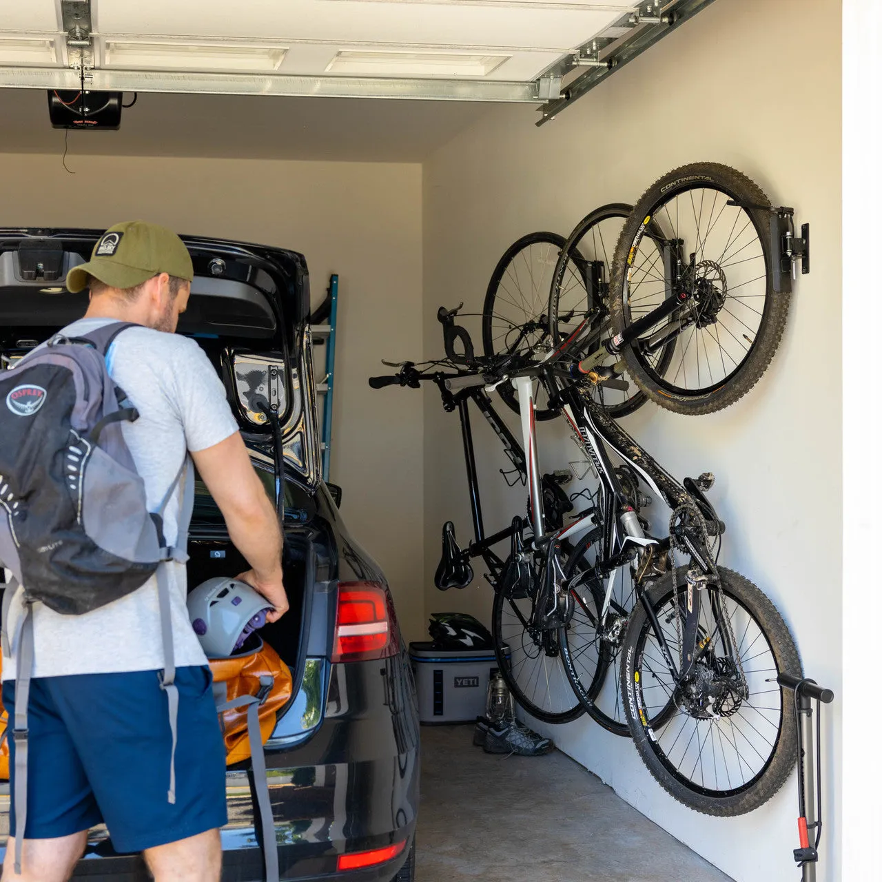 OUTLET | Swivel Mount Bike Storage Rack | 2 Bike Garage Wall Hooks | Mud