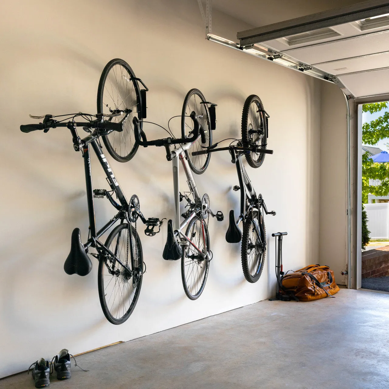 OUTLET | Swivel Mount Bike Storage Rack | 2 Bike Garage Wall Hooks | Mud