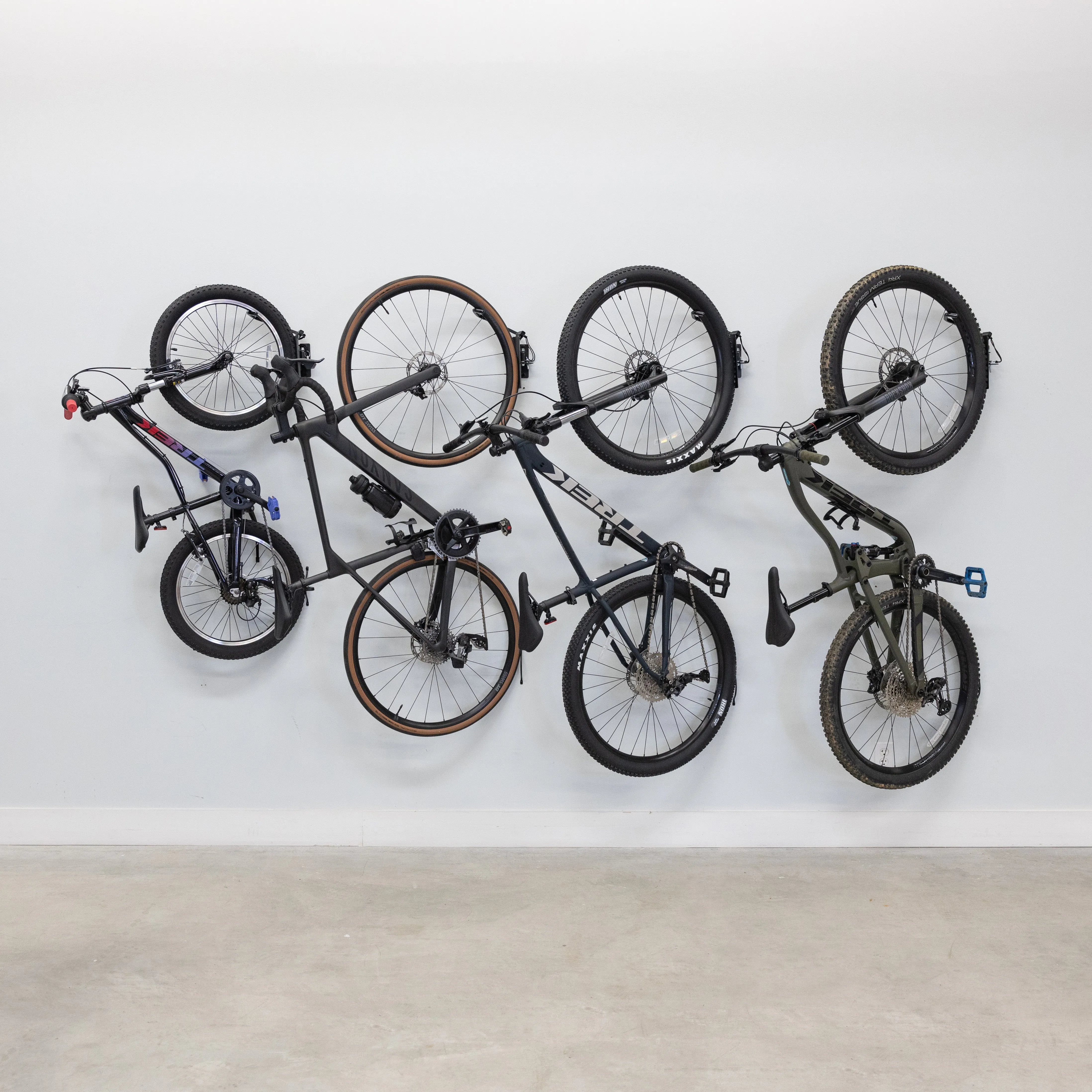 OUTLET | Swivel Mount Bike Storage Rack | 2 Bike Garage Wall Hooks | Mud