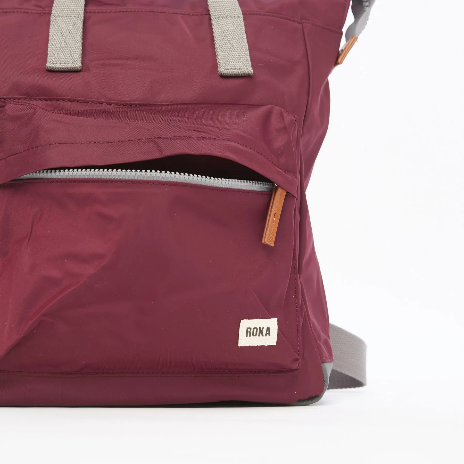 Roka Bantry B Plum Recycled Canvas Backpack - Small