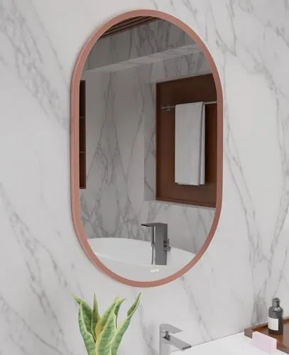 Signify® Premium LED Mirrors - Perfect for Bathroom, Bedroom Dressing and Dining Areas| 33 * 22 inch | (Rose gold)