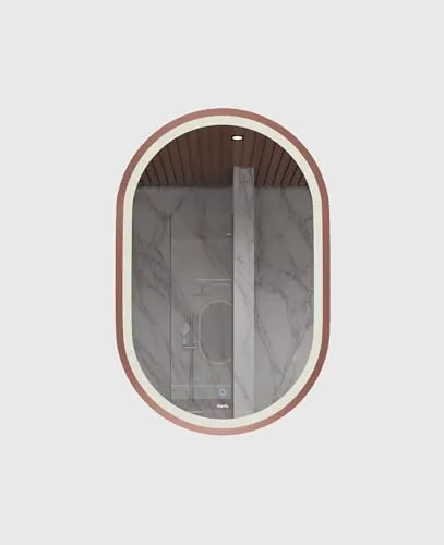 Signify® Premium LED Mirrors - Perfect for Bathroom, Bedroom Dressing and Dining Areas| 33 * 22 inch | (Rose gold)