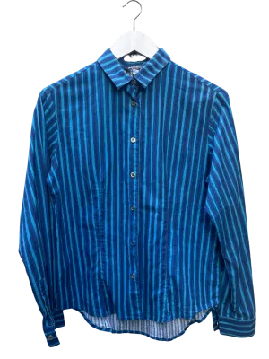 Size M - Marimekko x Mika Piirainen Blue Striped Shirt