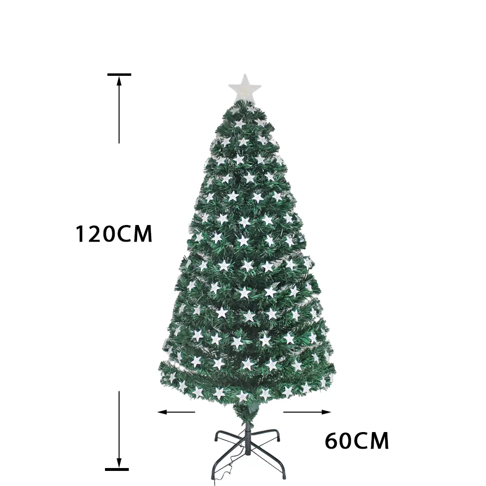 Star Decor Christmas Tree Pre-Lit Fibre Optic Multi-mode Multicolour Lights