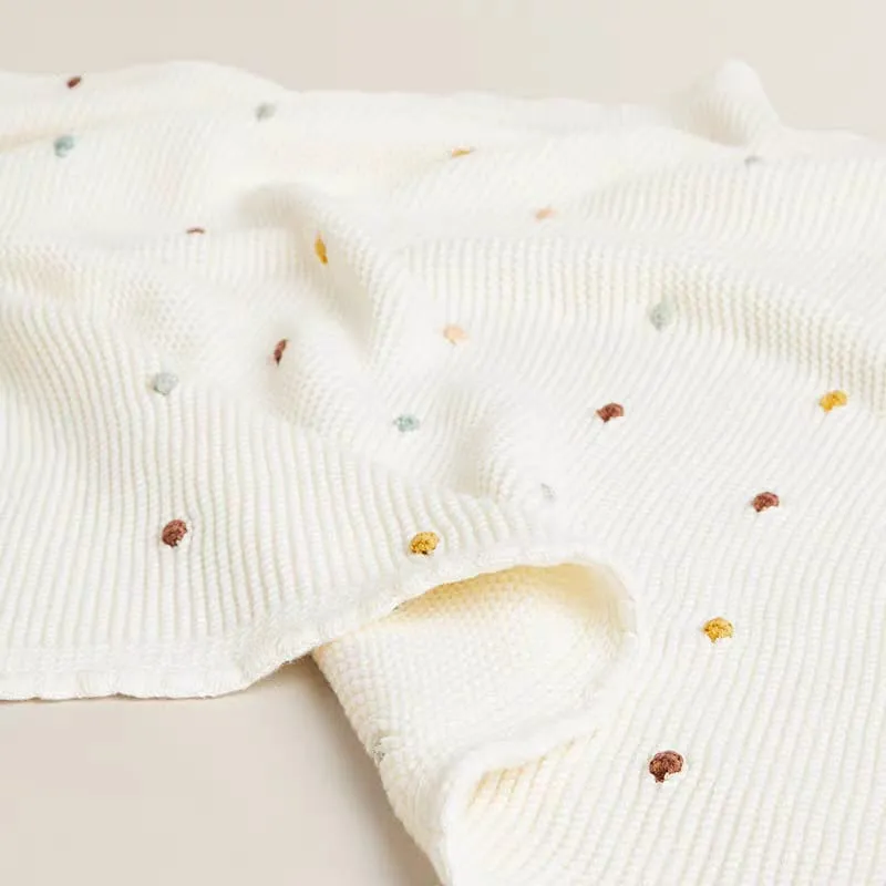 Ultra-Soft Knitted Baby Blanket - 100% Cotton, Silky Smooth & Gentle on Skin