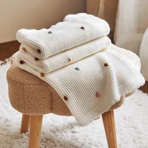 Ultra-Soft Knitted Baby Blanket - 100% Cotton, Silky Smooth & Gentle on Skin