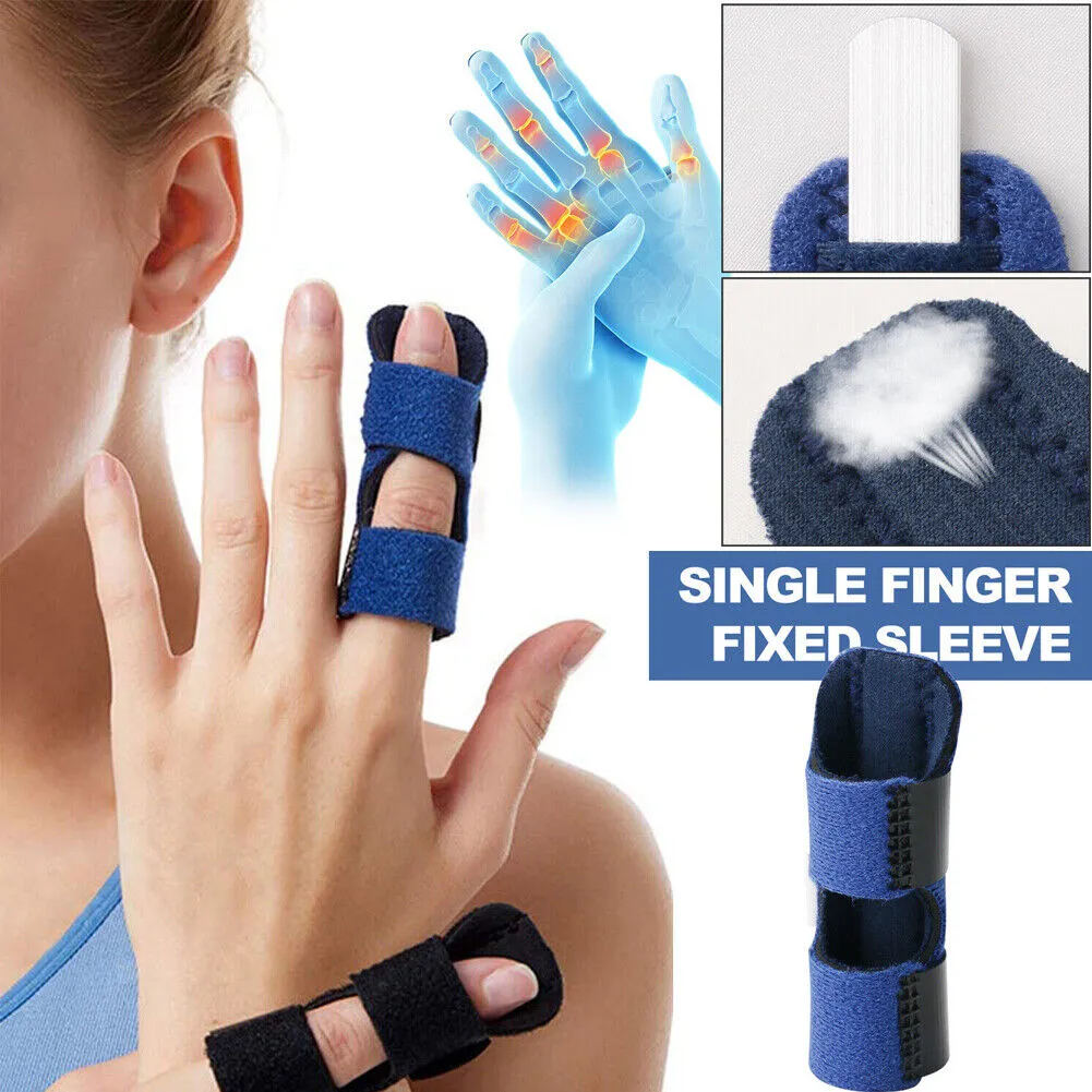 US 2~4Pc Trigger Finger Splint Adjustable Fixing Belt Finger Straightening Brace